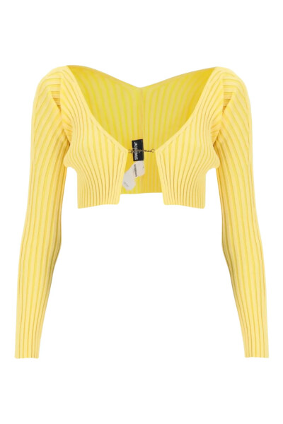 Jacquemus Желтый кардиган La maille Pralu micro
