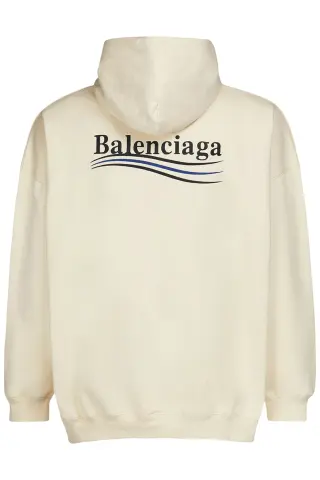 Balenciaga Молочное оверсайз худи унисекс Молочный