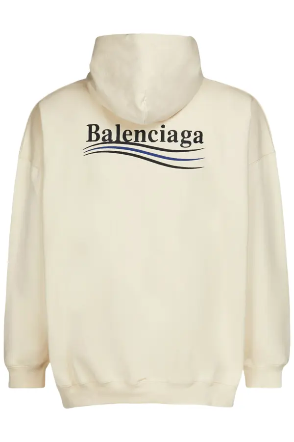 Balenciaga Молочное оверсайз худи унисекс Молочный