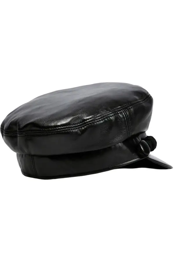 Saint Laurent Черная кепка из кожи ягненка Черный