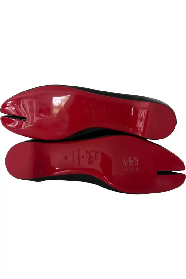Christian Louboutin Черные лаковые балетки Marlougiela Maison Margiela X Christian Louboutin Черный