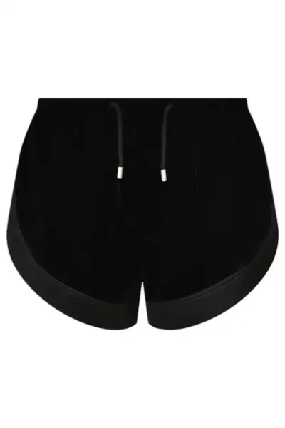 Saint Laurent Черные велюровые шорты