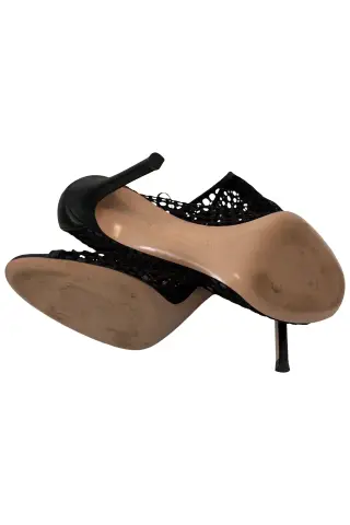 Gianvito Rossi Черные Текстильные ботильоны Helena 105 мм Черный