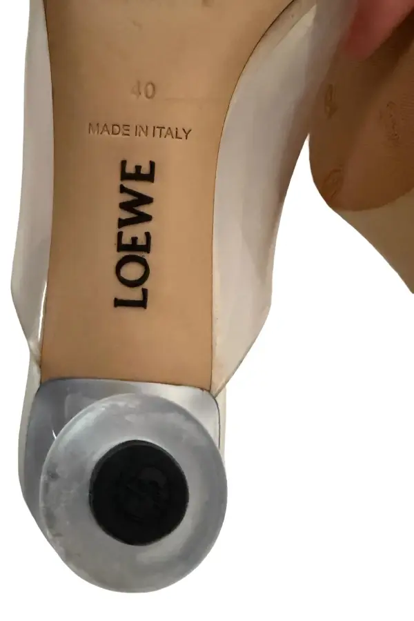 Loewe Белые мюли Paula’s Ibiza Toy Slide 45 Белый